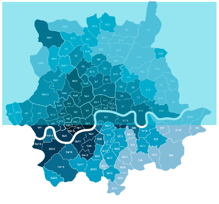 Areas we cover in North London